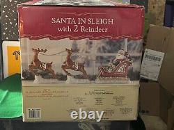 Big Santa In Sleigh With 2 Reindeers Before To Buy It Read Info