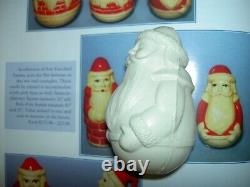 Bliss/Reed paper litho wood-on-wheels SANTA Sleigh withdolls toys reindeer replica