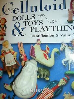 Bliss/Reed paper litho wood-on-wheels SANTA Sleigh withdolls toys reindeer replica