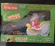 Blow Mold Santa's Flying Sleigh & Reindeer Tabletop Size Tekky Toys New 2005