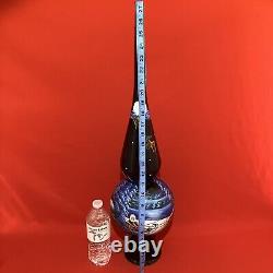 Blown 27 Glass Painted Tree Topper Finial Santa Claus Sleigh Reindeer Ornament