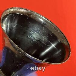 Blown 27 Glass Painted Tree Topper Finial Santa Claus Sleigh Reindeer Ornament
