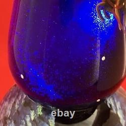 Blown 27 Glass Painted Tree Topper Finial Santa Claus Sleigh Reindeer Ornament