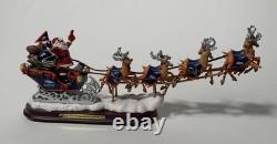 Bradford Exchange Santa Sleigh Reindeer Merry Christmas Denver Broncos Fans 2014