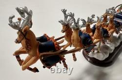 Bradford Exchange Santa Sleigh Reindeer Merry Christmas Denver Broncos Fans 2014