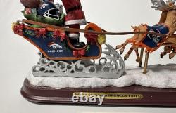 Bradford Exchange Santa Sleigh Reindeer Merry Christmas Denver Broncos Fans 2014