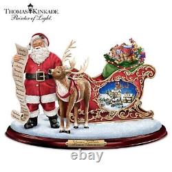 Bradford Exchange Thomas Kinkade Almost Christmas Santa, Sleigh & Reindeer