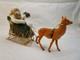 Byers Choice Carolers 2000 Santa With Gold Sleigh And Reindeer