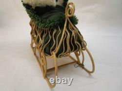 Byers Choice Carolers 2000 Santa with Gold Sleigh and Reindeer