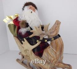 Byers Choice New for 2015 Storybook Santa in a Sleigh with Reindeer Stunning