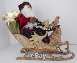 Byers Choice New for 2015 Storybook Santa in a Sleigh with Reindeer Stunning