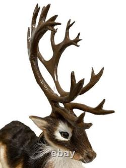 Byers' Choice Santa In Sleigh Caroler With Caribou, Retired Caroler