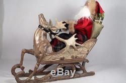 Byers' Choice'Storybook Santa' In Reindeer Sleigh 2015 #ZSS11 LE LARGE NEW