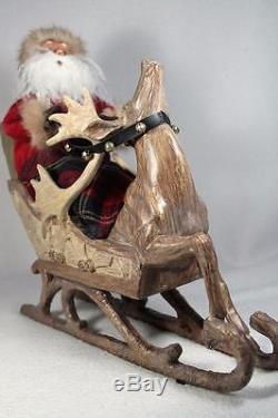 Byers' Choice'Storybook Santa' In Reindeer Sleigh 2015 #ZSS11 LE LARGE NEW