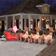 Christmas Inflatable Santa In Sleigh Reindeer Yard Holiday Decor Outdoor New