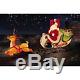 CHRISTMAS SANTA SLEIGH WITH REINDEER SLED BLOW MOLD YARD DECOR ROOF TOPNEW