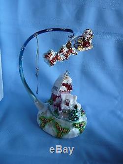 CHRISTOPHER RADKO MIDNIGHT MAGIC 3pc SET SANTA SLEIGH, REINDEER, VICTORIAN HOME CHRISTOPHER RADKO MIDNIGHT MAGIC 3pc SET SANTA SLEIGH, REINDEER, VICTORIAN HOME