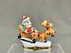 Cardinet Limoges Santa Mouse Sleigh & Reindeer Christmas 2 3/4 Trinket Box Mint