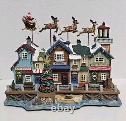 Carole Towne Christmas Collection SEIP PIER Santa on Sleigh withReindeer