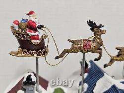 Carole Towne Christmas Collection SEIP PIER Santa on Sleigh withReindeer