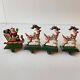 Cast Iron Midwest Cannon Falls Santa Sleigh Reindeer Stocking Holder Hanger Flaw