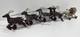 Cast Iron Santa Claus Sleigh & 8 Reindeer Christmas Hubley Style Holiday Vintage
