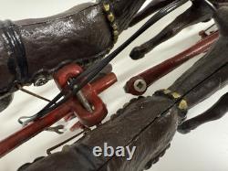 Cast Iron Santa Claus Sleigh & 8 Reindeer Christmas hubley style holiday vintage