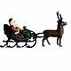 Cast Iron Santa In Swan Sleigh Reindeer Victorian 14 Vintage