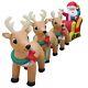 Christmas Air Blown Led Inflatable Yard Decoration Santa Claus Reindeer & Sleigh