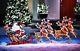 Christmas Animated Santa Sleigh W Team Of 4 Reindeer Holographic Prelit Yard Art