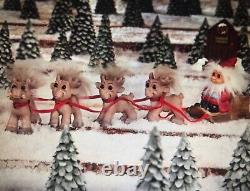 Christmas Dam Santa Troll Doll, Sleigh and Brave Reindeer, Free Global Shipping