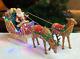 Christmas Decor Santa Riding In A Sleigh With Reindeers, Christmas Tabletop Déco