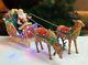 Christmas Decor Santa Riding In A Sleigh With Reindeers, Christmas Tabletop Déco