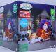 Christmas Gemmy 8.5 Ft Santa's Sleigh W Reindeer Globe Airblown Inflatable Nib