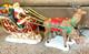 Christmas Holiday Time Led Light-up Santa's Sleigh Withreindeer
