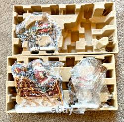 Christmas Holiday Time LED Light-up Santa's Sleigh withReindeer