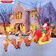 Christmas Inflatable Santa Claus On Sleigh With 3 Reindeer & Christmas Tree, Blo