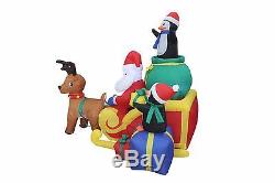 Christmas Inflatable Santa Reindeer Moose Penguin Sled Sleigh Garden Decoration