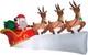 Christmas Inflatable Santa's Sleigh With Flying Reindeer, 5.5 Ft Tall, Multi