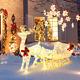 Christmas Light Reindeer And Santa Claus Sled Outdoor Xmas Light Courtyard Decor