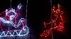 Christmas Lighting Show Display Spectacular Large Santa Claus And Reindeer Sleigh Animated Motif