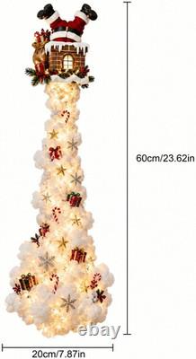 Christmas Magic Trail Wall Lights, Santa Sleigh Reindeer Hanging Decor D