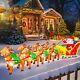 Christmas Santa Claus Sleigh Reindeers Airblown Inflatable Decor Blowup Xmas Led