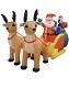 Christmas Santa Sleigh Reindeer Sled Airblown Inflatable Giant Sized14 Ft Huge
