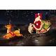 Christmas Santa Sleigh With Reindeer Sled Blow Mold Yard Decor Roof Topnew