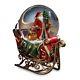 Christmas Snow Globe Santa Claus Reindeer Sleigh Xmas Tabletop Decor Home Desk
