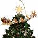 Christmas Tree Topper Animated Illuminated Thomas Kinkade Santa Sleigh Reindeer