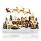 Christmas Village Reindeer Sleigh Animated Santa & Reindeer Sleigh With Motio