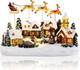 Christmas Village Reindeer Sleigh Animated Santa & Reindeer Sleigh With Motion &