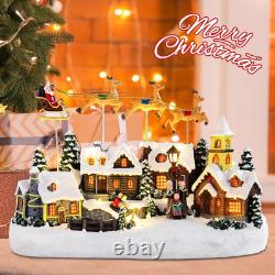 Christmas Village Reindeer Sleigh Animated Santa & Reindeer Sleigh with Motion & Christmas Village Reindeer Sleigh Animated Santa & Reindeer Sleigh with Motion &